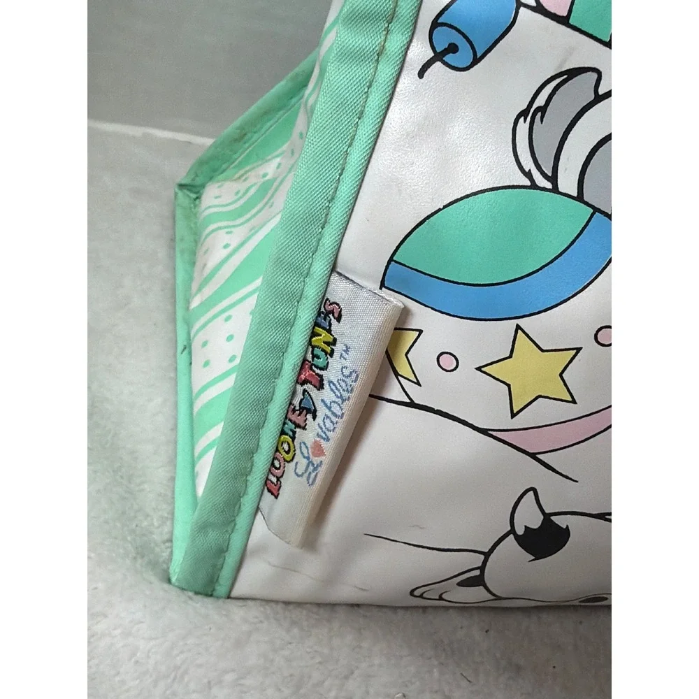 Looney Tunes Lovables Baby Diaper Milk Bag White Mint Green Baby Bugs Daffy 1996